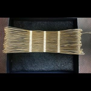 Brand new gold-plated with stones choker 10 1/2 inches long